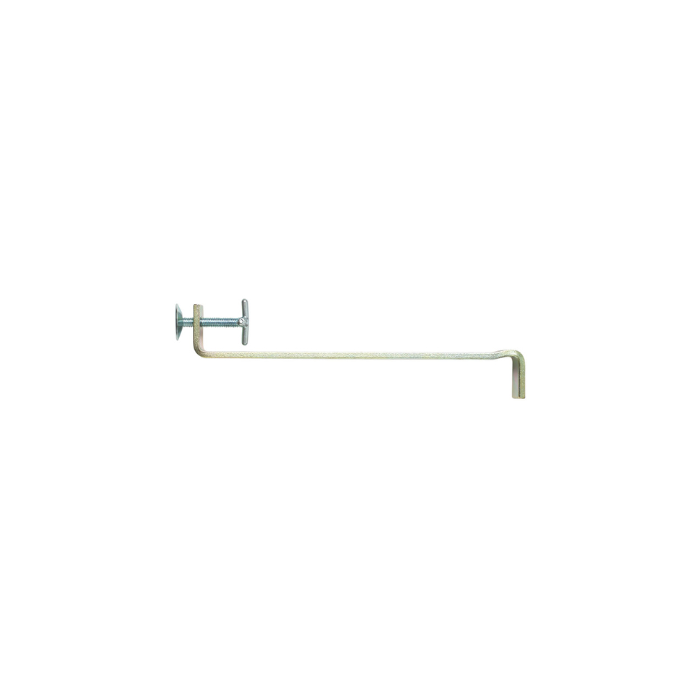 Metal clamp for internal brickwork on a white background